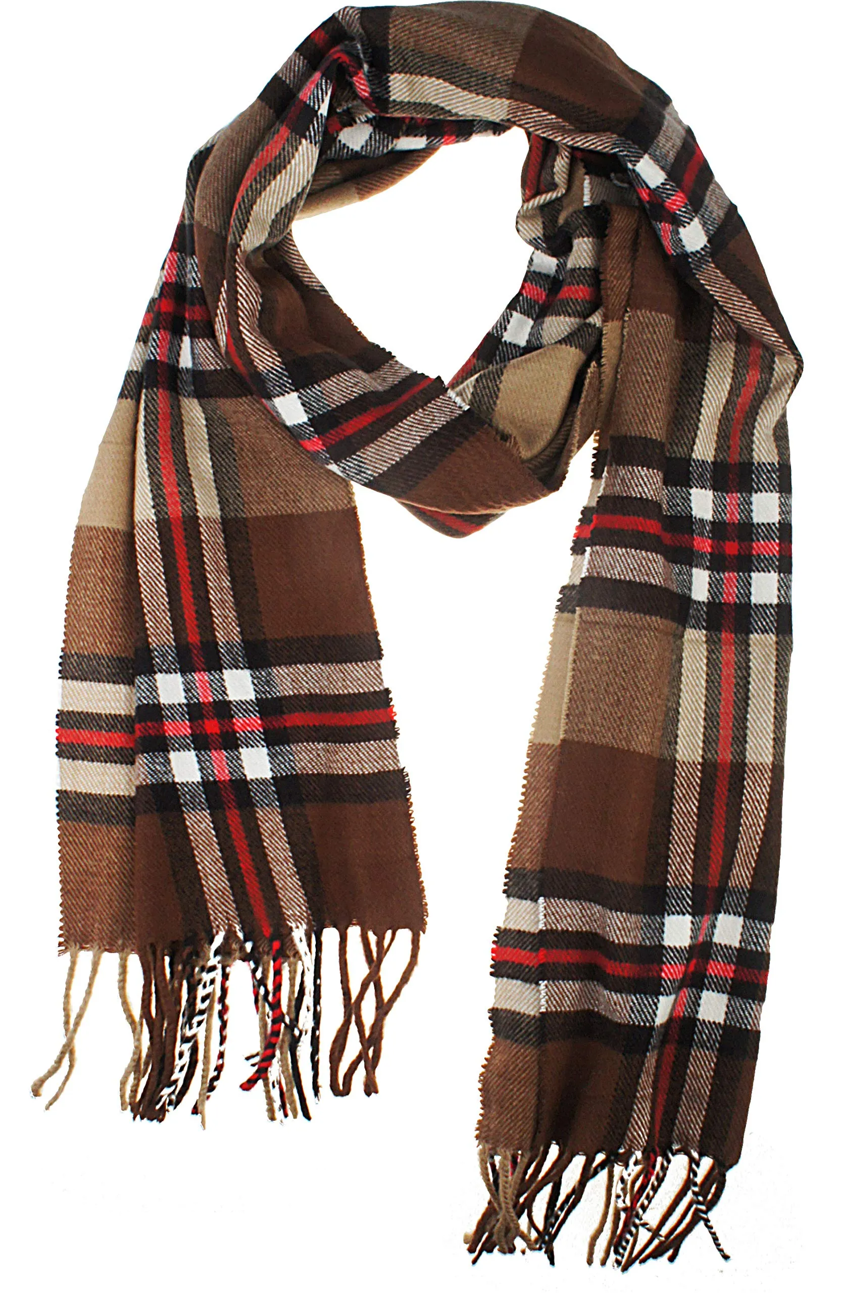 Soft Light Weight Plaid Cashmere Scarf