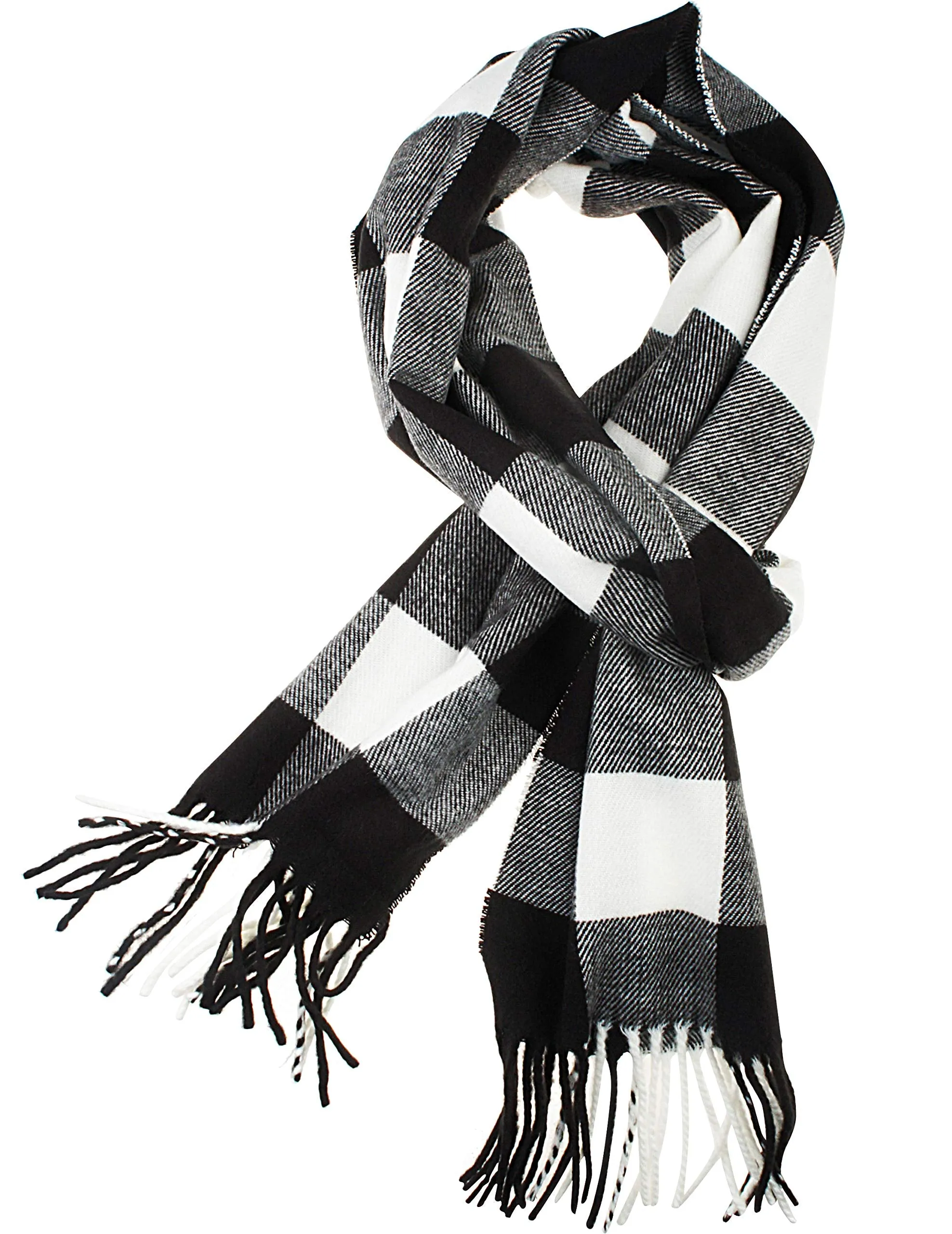 Soft Light Weight Plaid Cashmere Scarf