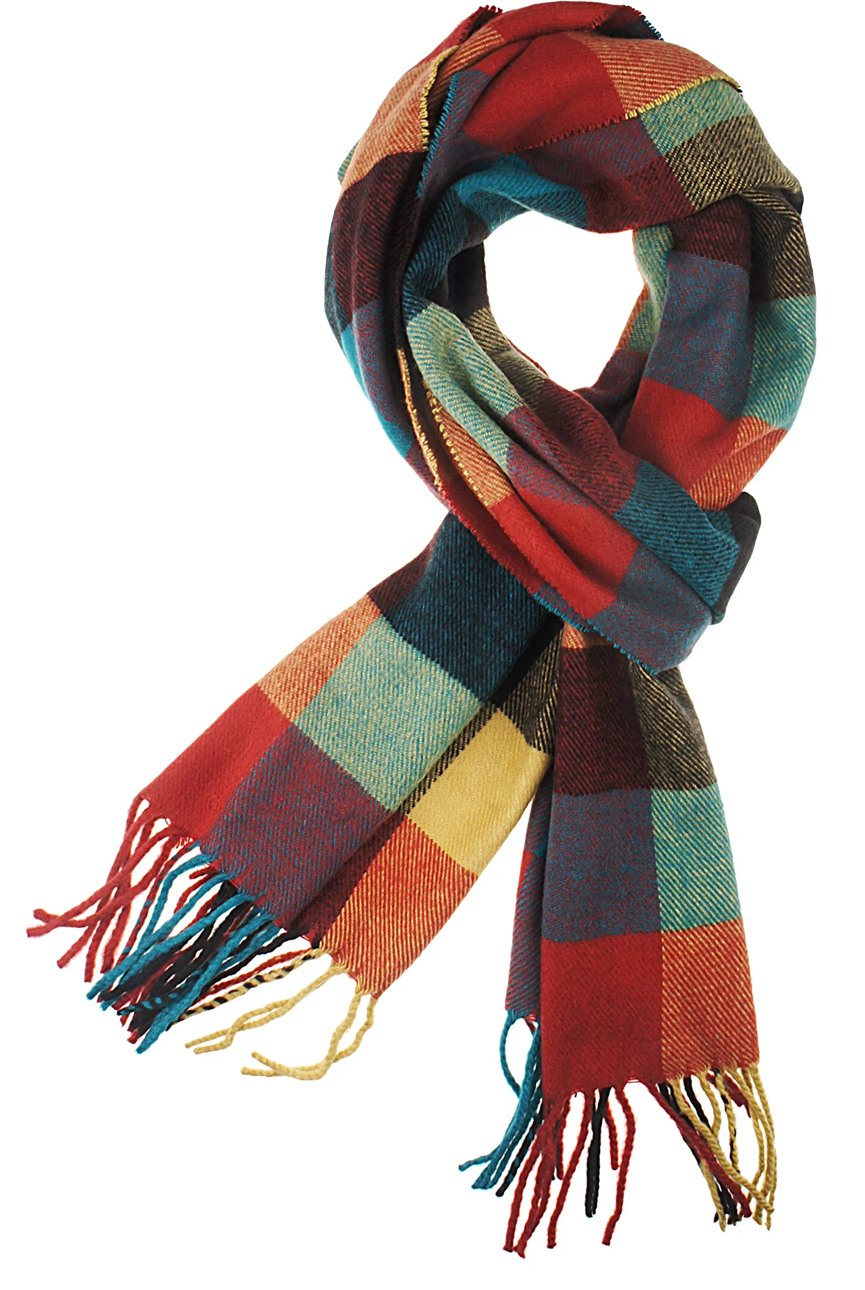 Soft Light Weight Plaid Cashmere Scarf