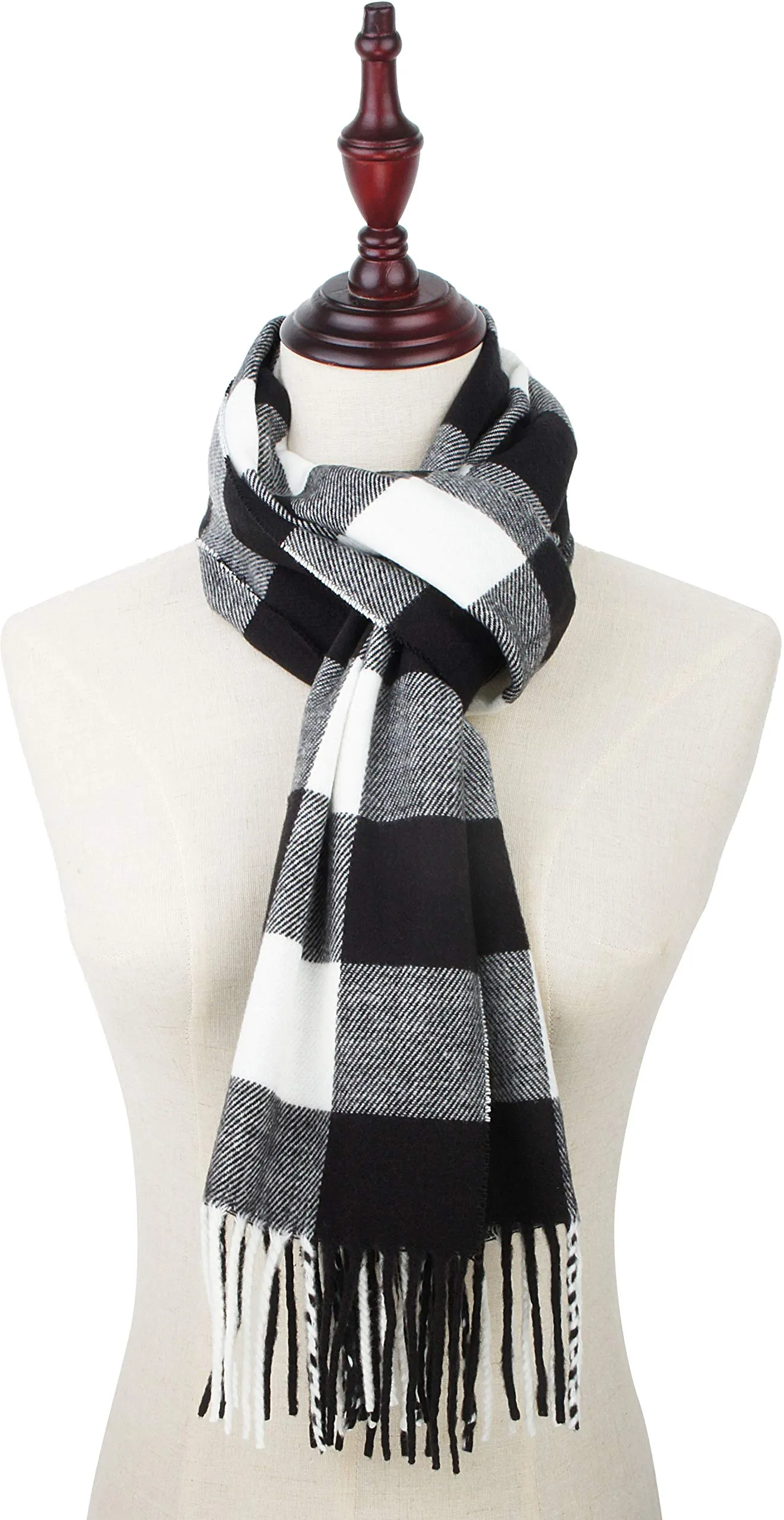 Soft Light Weight Plaid Cashmere Scarf