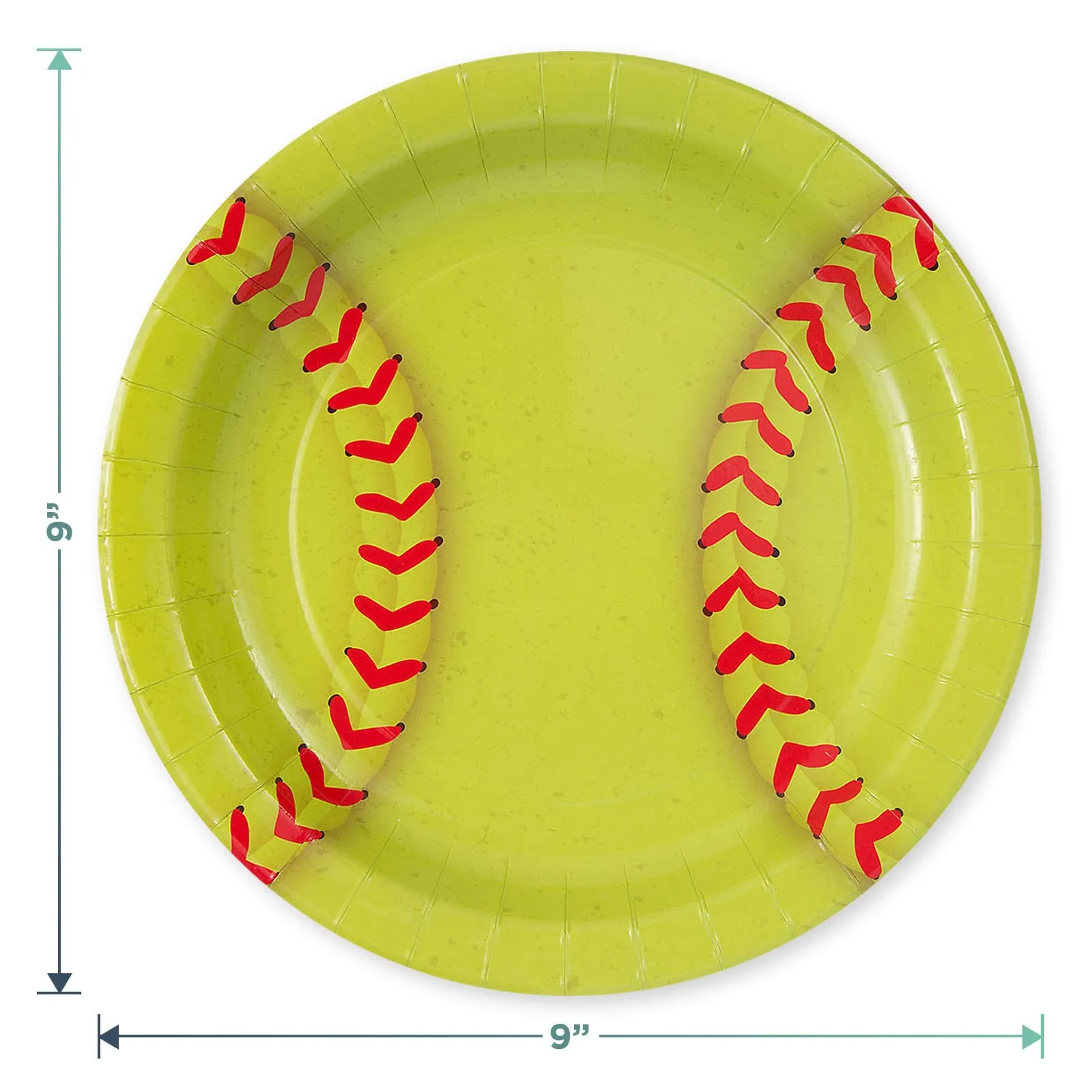 Softball Party Supplies Sports Team Paper Dinner Plates and Lunch Napkins (Serves 16)