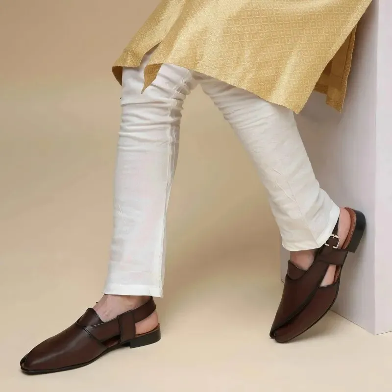 Solid Buckle Strap Mules Dress Shoes