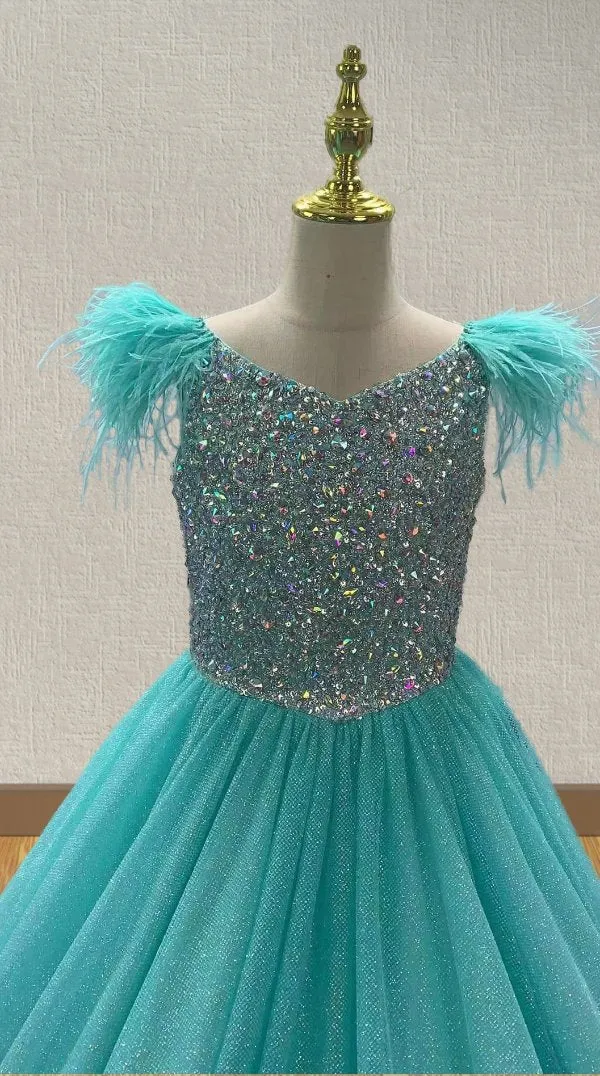 Sparkly Beaded Bodice Princess Stunning Evening Gown