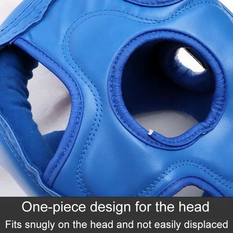 Sparring Boxing Helmet Thai Combat Competition Heads Protection Cover, Size: L(Blue With Mask)