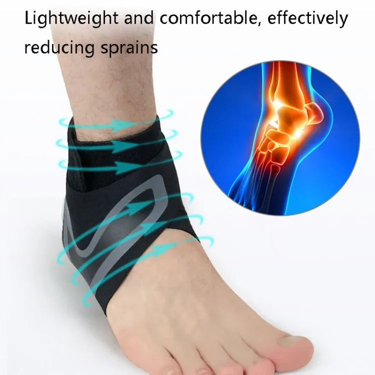 Sports Compression Anti-Sprain Ankle Guard Outdoor Basketball Football Climbing Protective Gear, Specification: L, Left Foot (Black Green)