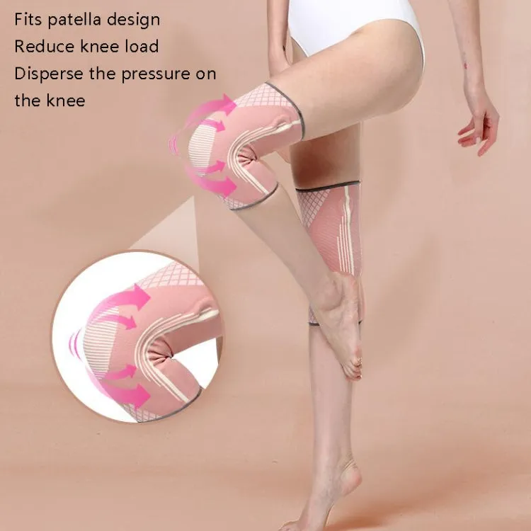 Sports Knee Pads Training Running Knee Thin Protective Cover, Specification: L(Sakura Powder)