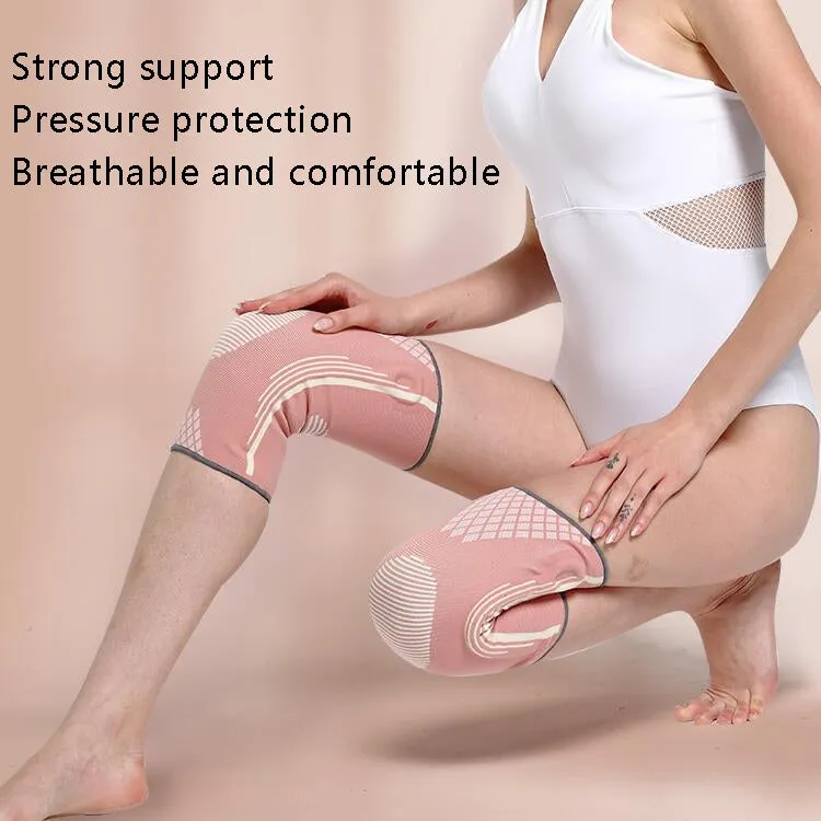 Sports Knee Pads Training Running Knee Thin Protective Cover, Specification: L(Sakura Powder)