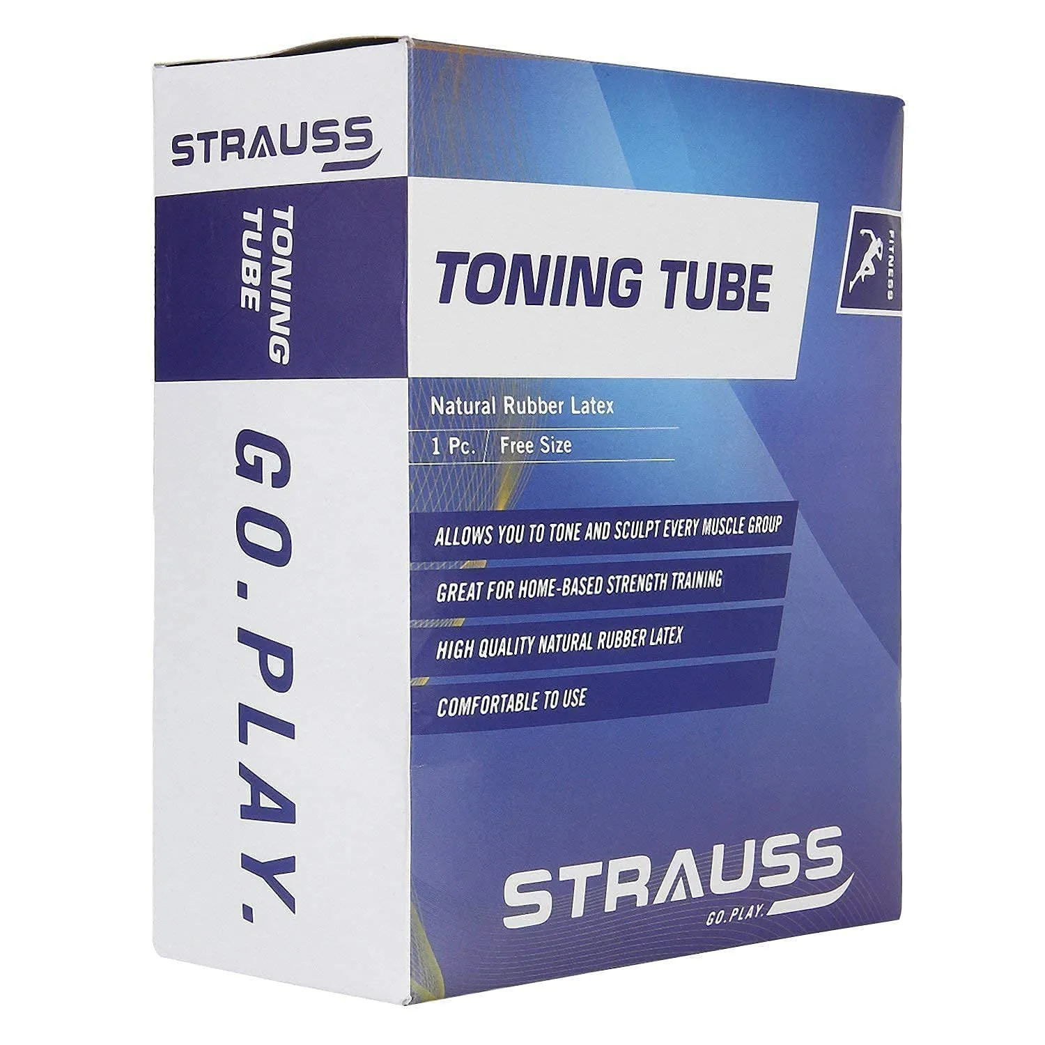 STRAUSS Double Toning Tube | Resistance Band for Exercise & Stretching |Home Gym Equipment for Men and Women |Resistance Tube for Strength Training | Exercise Equipment for Indoor and Outdoor Use