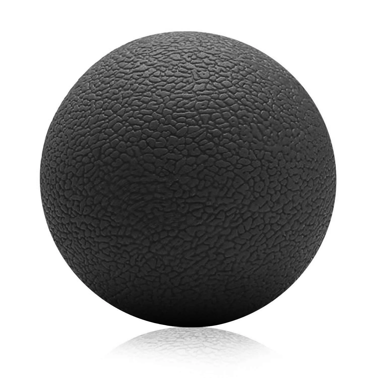 Strauss Yoga & Lacrosse Massage Ball | Ideal for Physiotherapy, Deep Tissue Massage, Trigger Point Therapy, Muscle Knots | High-Density Roller & Acupressure Ball for Myofascial Release & Pain Relief, (Black)