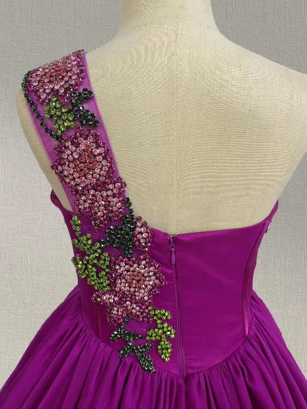 Stunning Preteen Romantic Purple Open Back Evening Gown