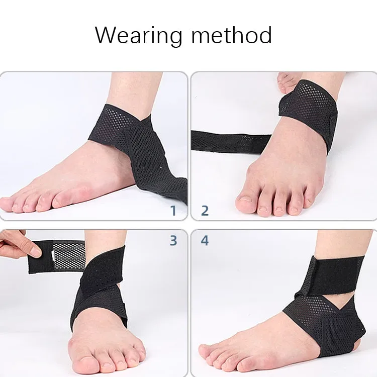 Summer Thin Type Anti-Twist Injury Sweat-Absorbent Breathable Strap Ankle Support(L)