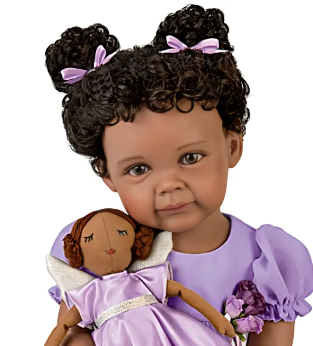 The Ashton-Drake Galleries Take Me to Church Child and Plush Angel Set So Truly Real® Crafted of RealTouch® Vinyl Handpainted Lifelike Poseable Collectible Doll by Ping Lau 22-inches