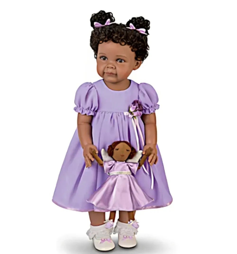 The Ashton-Drake Galleries Take Me to Church Child and Plush Angel Set So Truly Real® Crafted of RealTouch® Vinyl Handpainted Lifelike Poseable Collectible Doll by Ping Lau 22-inches