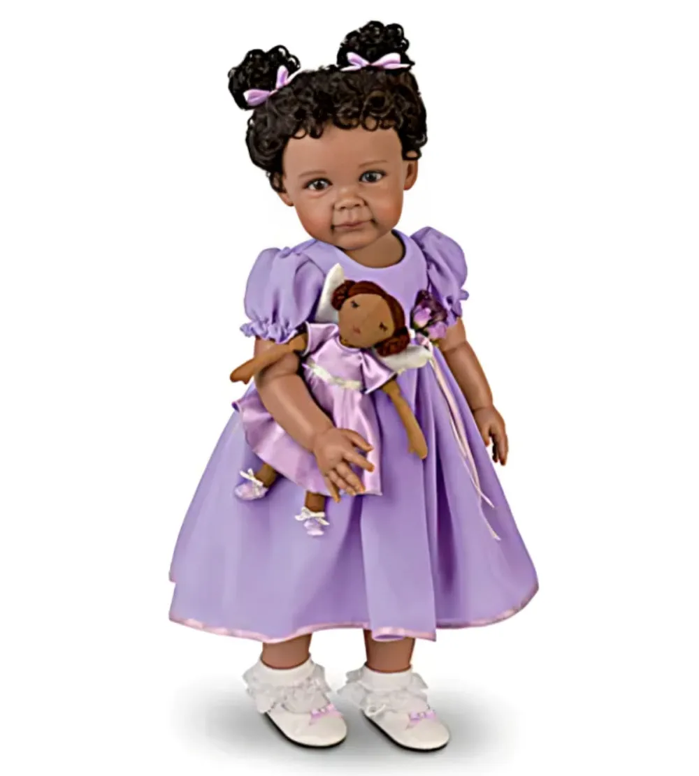 The Ashton-Drake Galleries Take Me to Church Child and Plush Angel Set So Truly Real® Crafted of RealTouch® Vinyl Handpainted Lifelike Poseable Collectible Doll by Ping Lau 22-inches