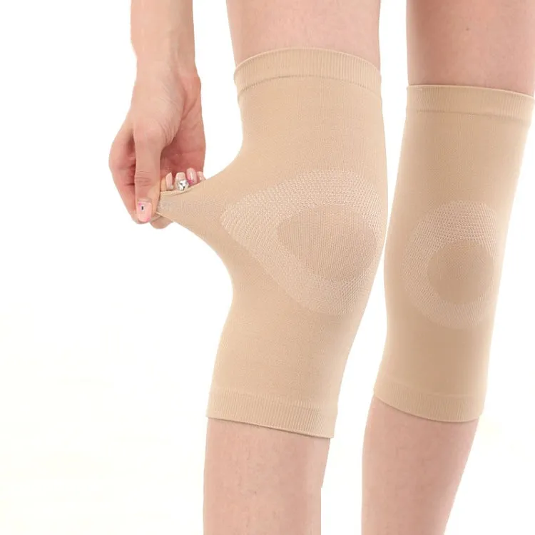 Thin Nylon Stockings Joint Warmth Sports Knee Pads, Specification: M (Skin Color)