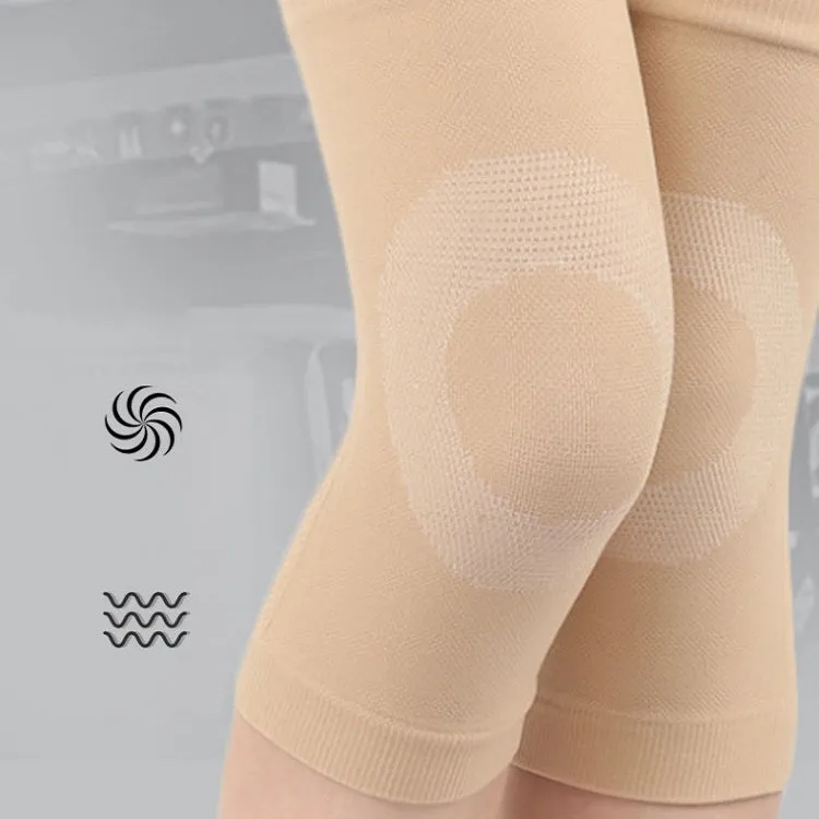 Thin Nylon Stockings Joint Warmth Sports Knee Pads, Specification: M (Skin Color)