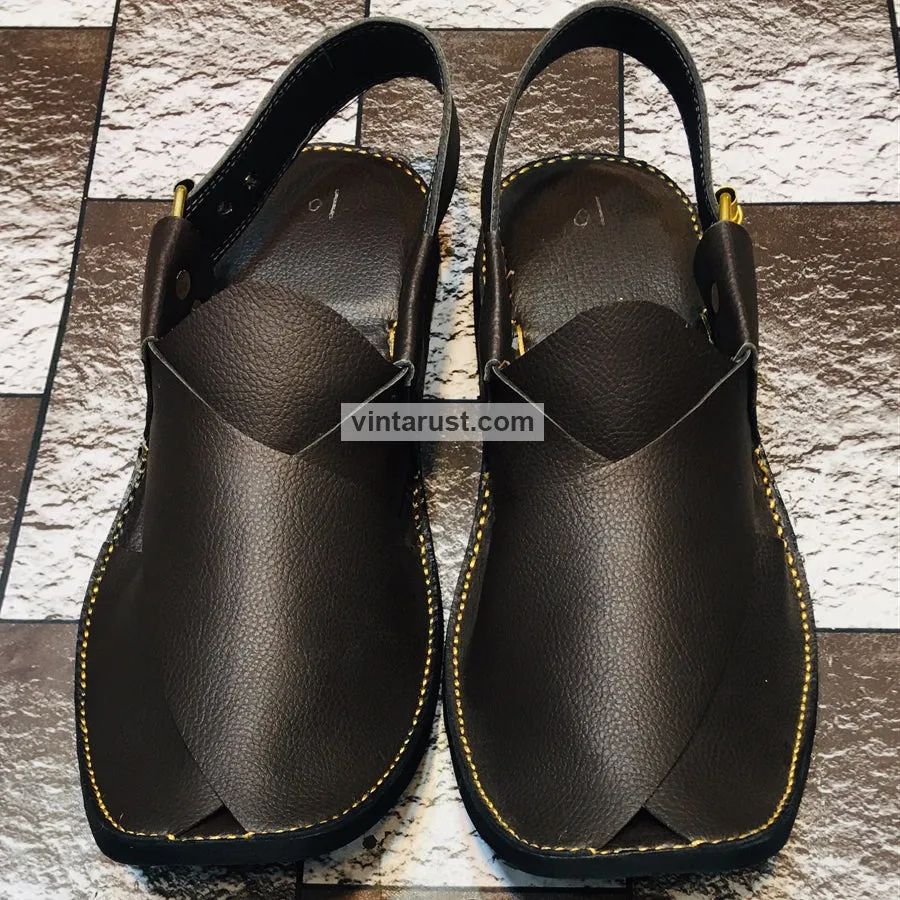 Traditional Handcrafted Peshawari Leather Men's Chappal