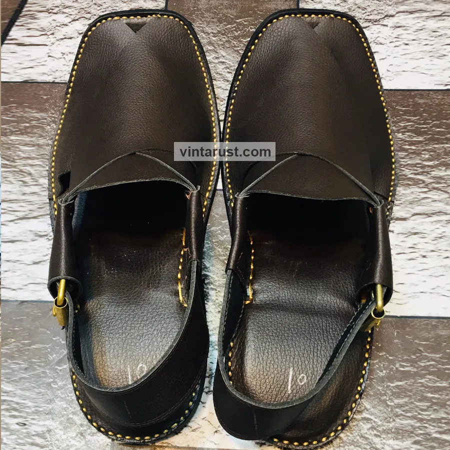 Traditional Handcrafted Peshawari Leather Men's Chappal