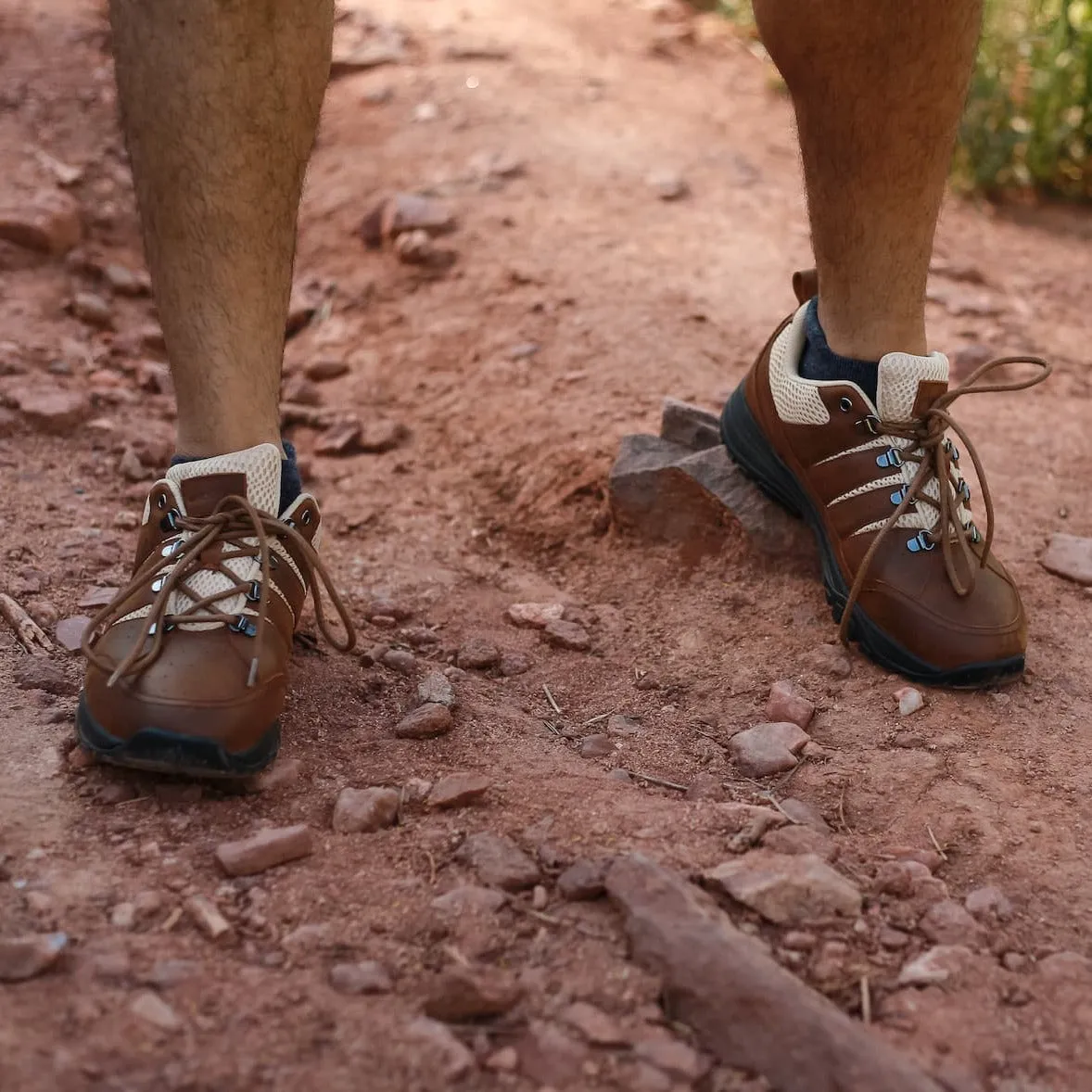 Trail Shoe • Bailey Brown Leather & Crème Mesh