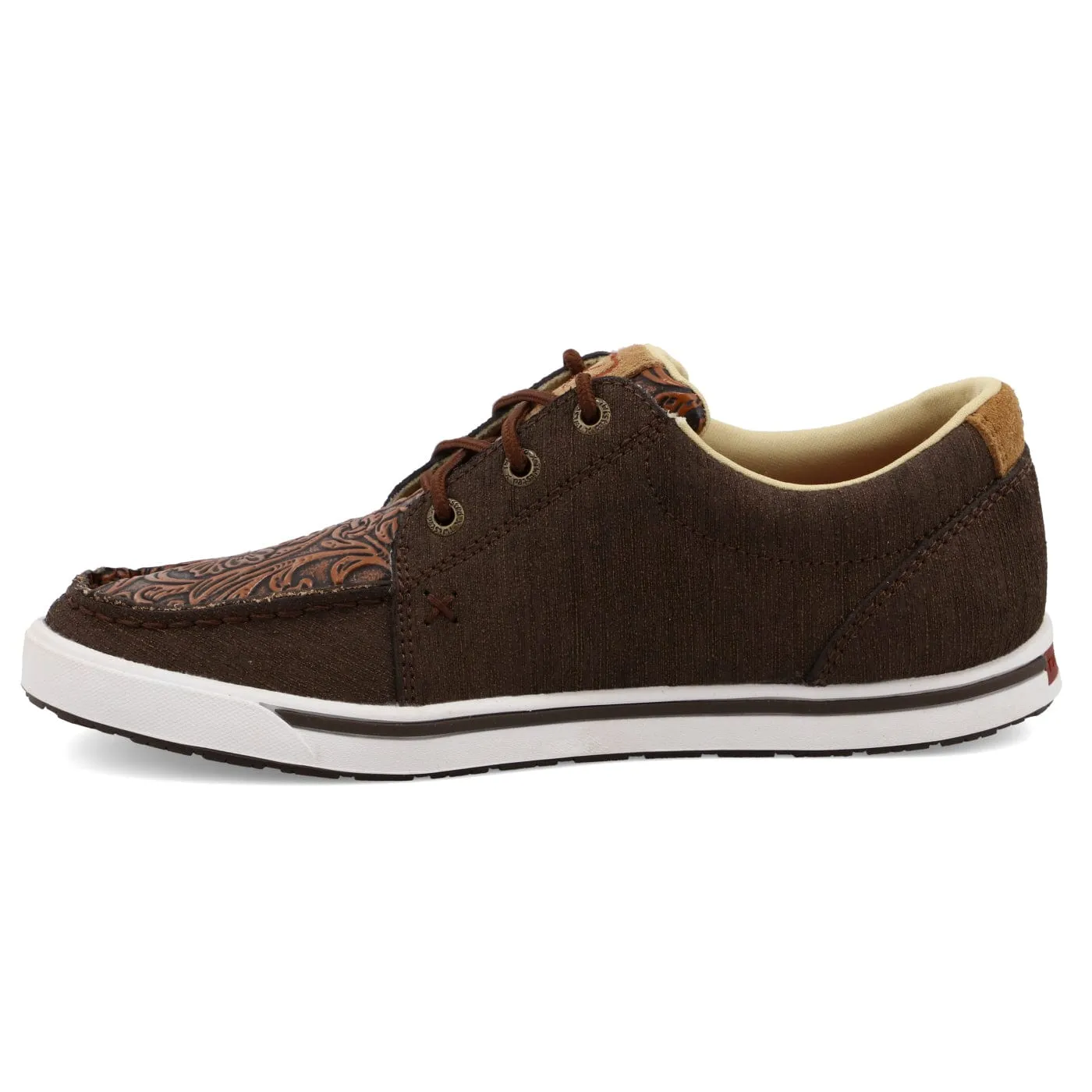 Twisted X Women's Cocoa & Tooled Brown Kicks Shoe WCA0065