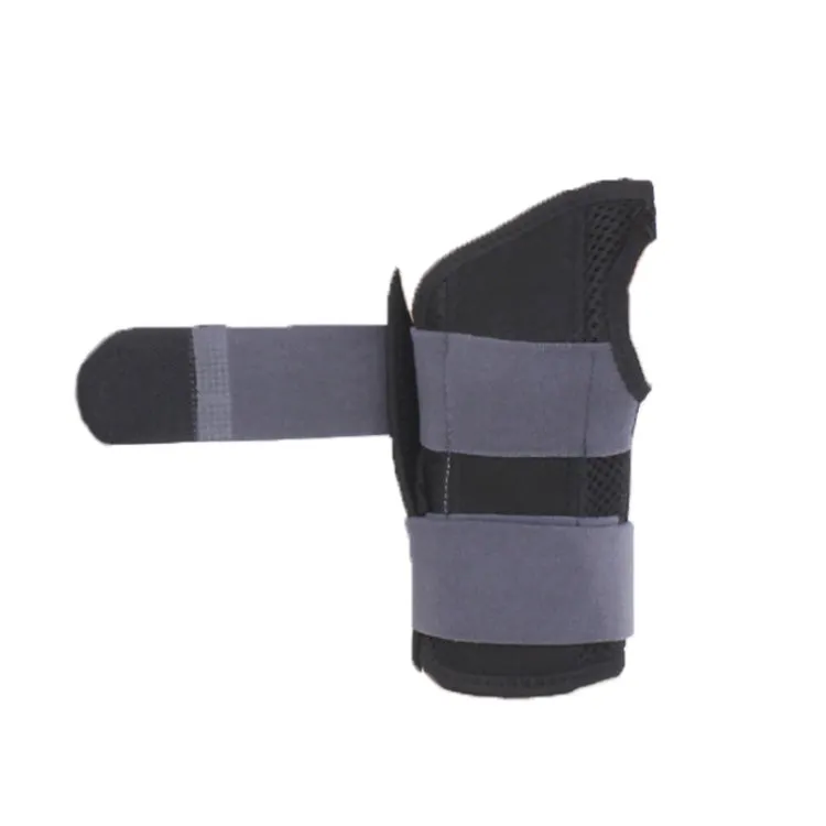 Two-Way Compression Stabilized Support Plate Wrist Brace Fracture Sprain Rehabilitation Wrist Brace, Specification: Right Hand S (Black Grey)