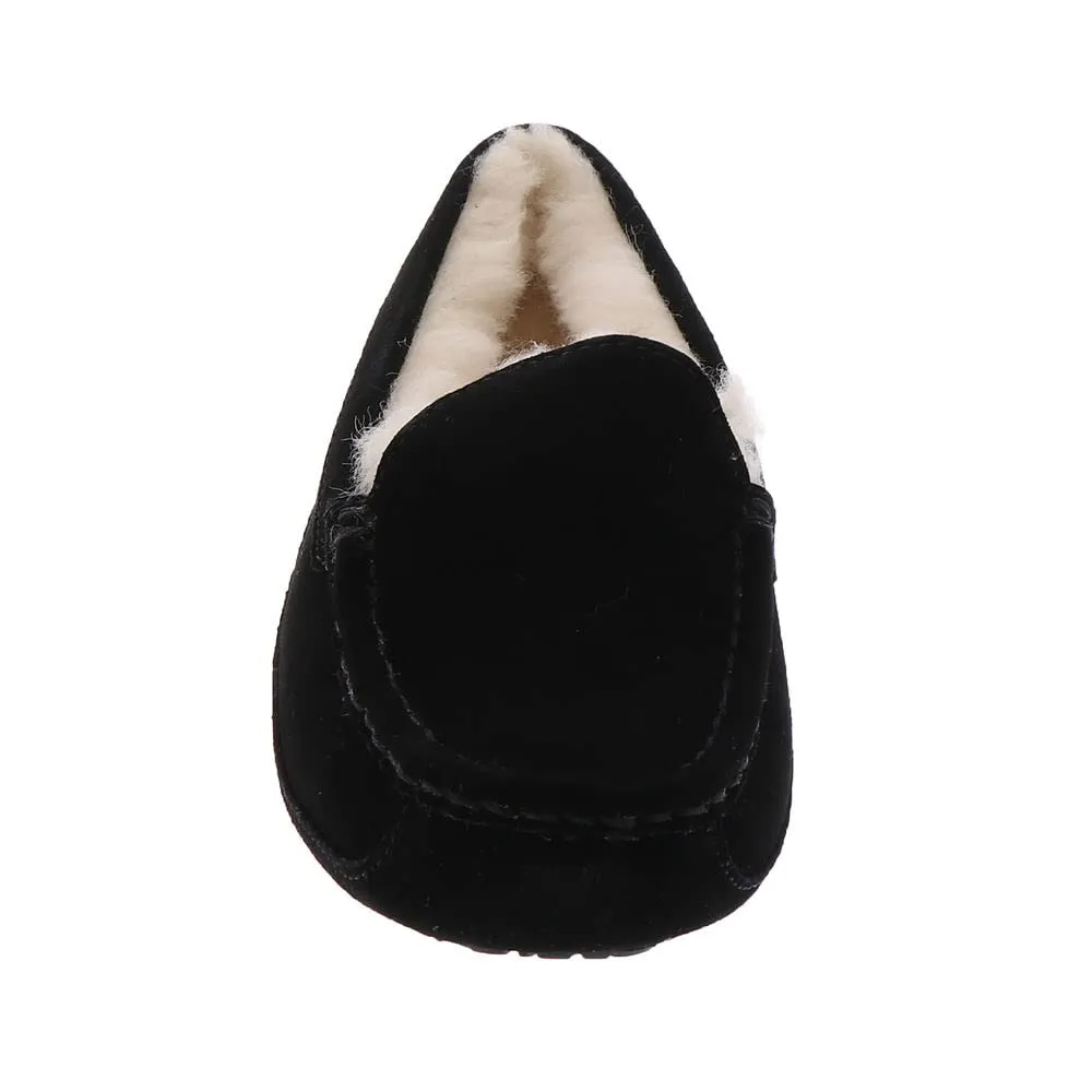 UGG Unisex-Child Ascot Slipper, Black Suede