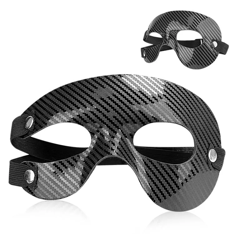 Upper Half Face Basketball Crash Protective Nose Mask Breathable Face Protection Mask(Black Half-side)