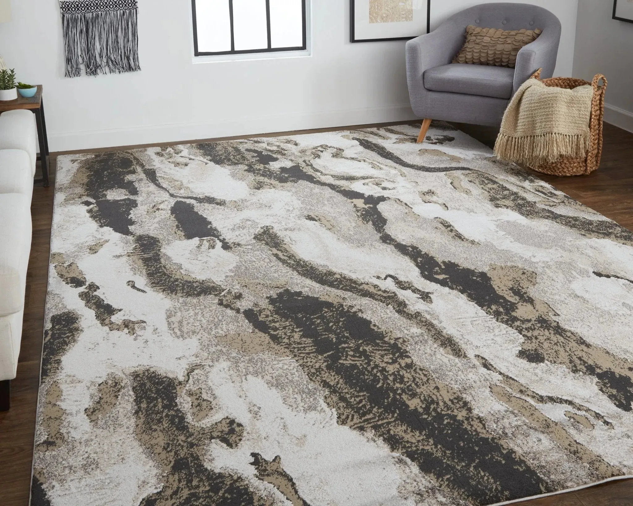 Vancouver VNR39FGF Ivory/Brown Rug