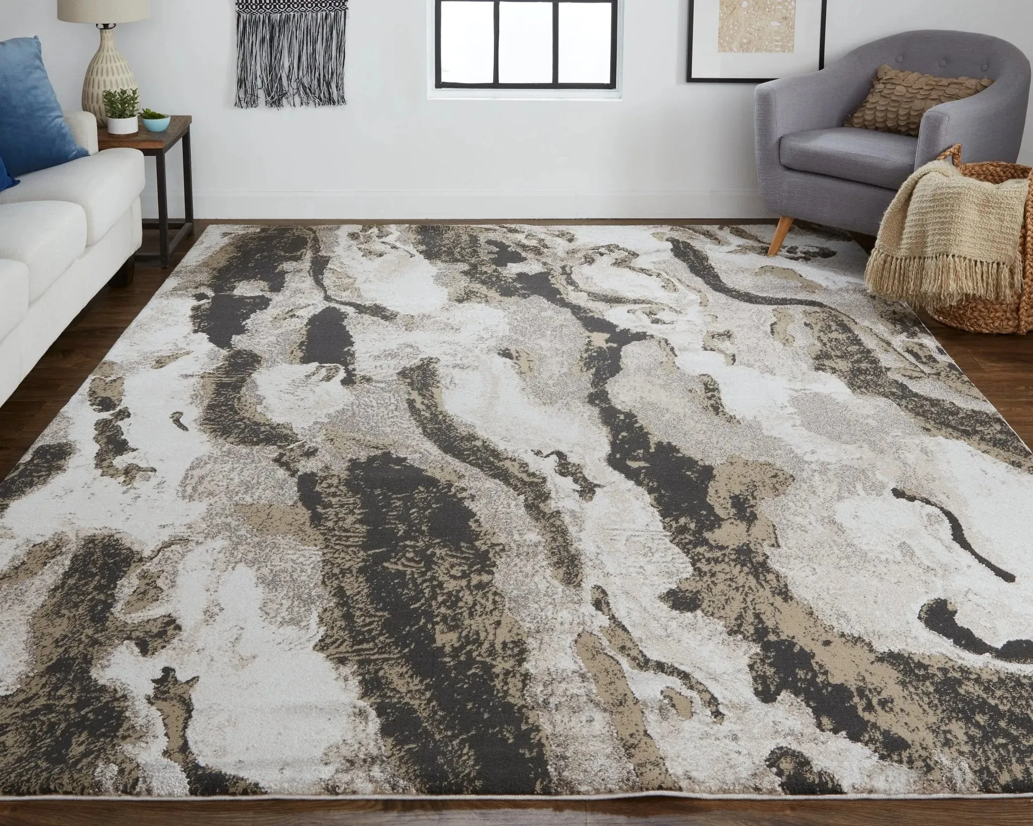 Vancouver VNR39FGF Ivory/Brown Rug