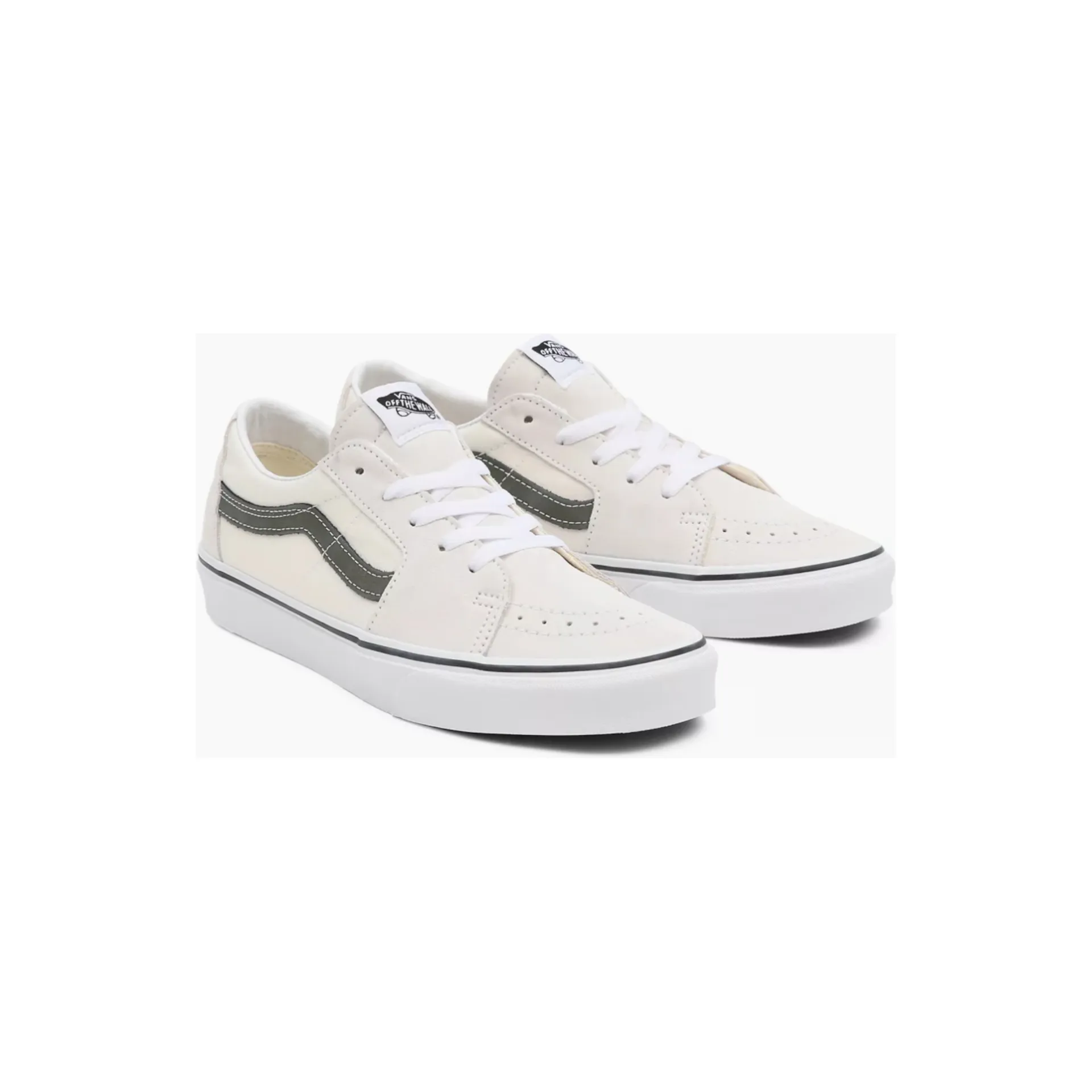 Vans Men's Utility Pop Sk8 Low Shoes - Natural White / Olive