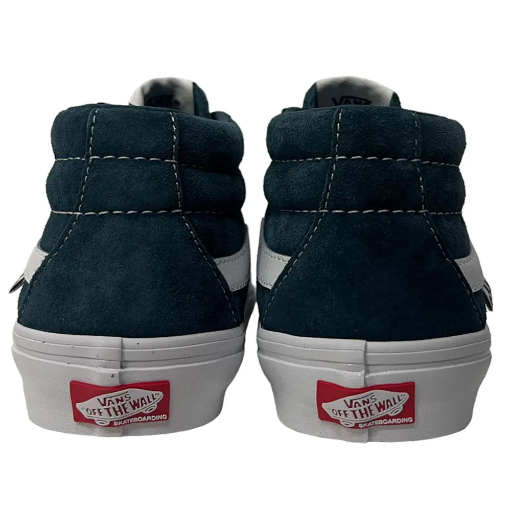 Vans Skate Grosso Mid Blue White Suede Shoes