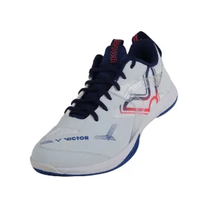 Victor S50 AB Court Shoes [White/Medieval Blue]