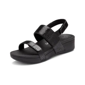 Vionic Bolinas Pacific Black Snake 382 Women's Sandals