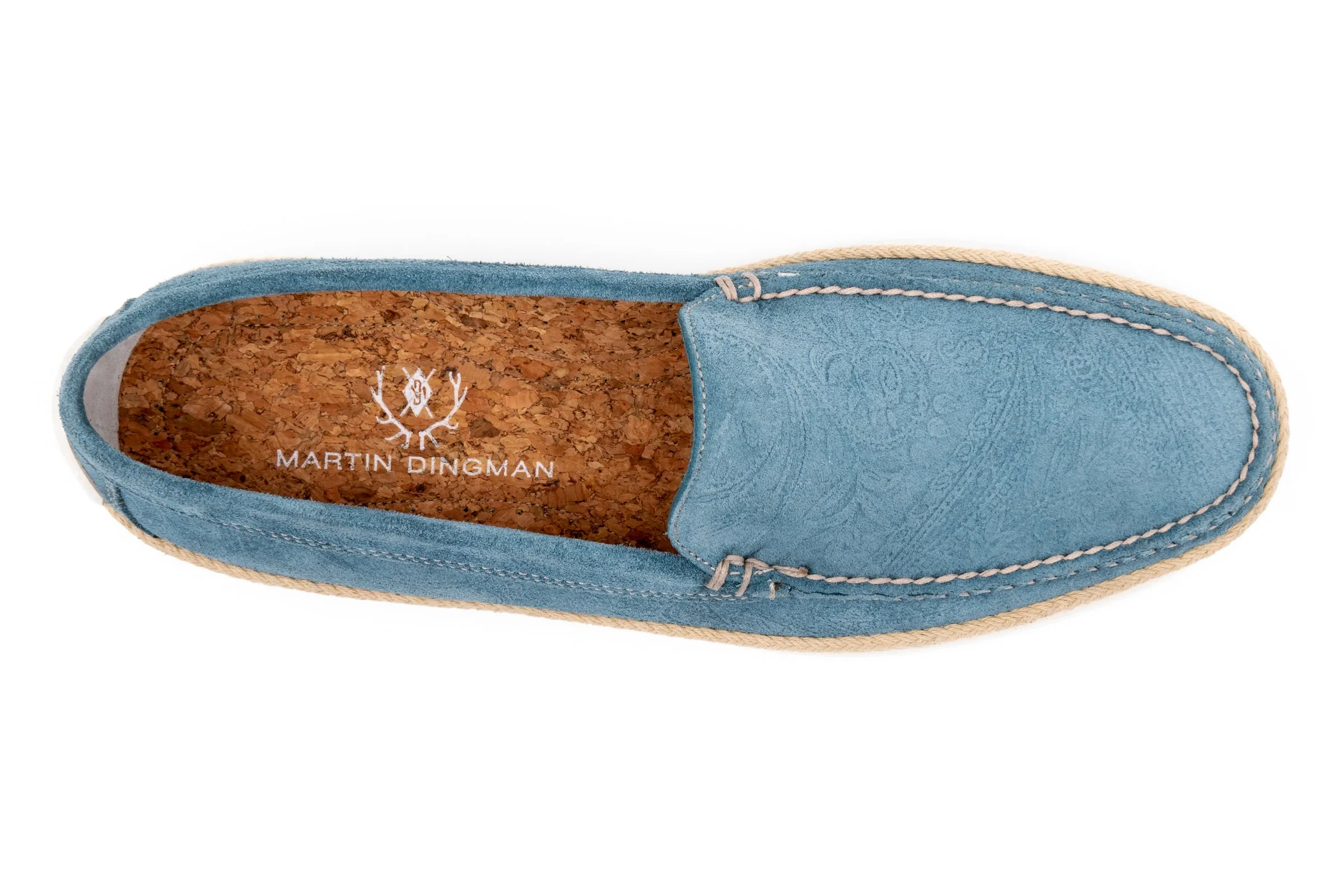 Watercolor Suede Venetian Loafers - Ocean