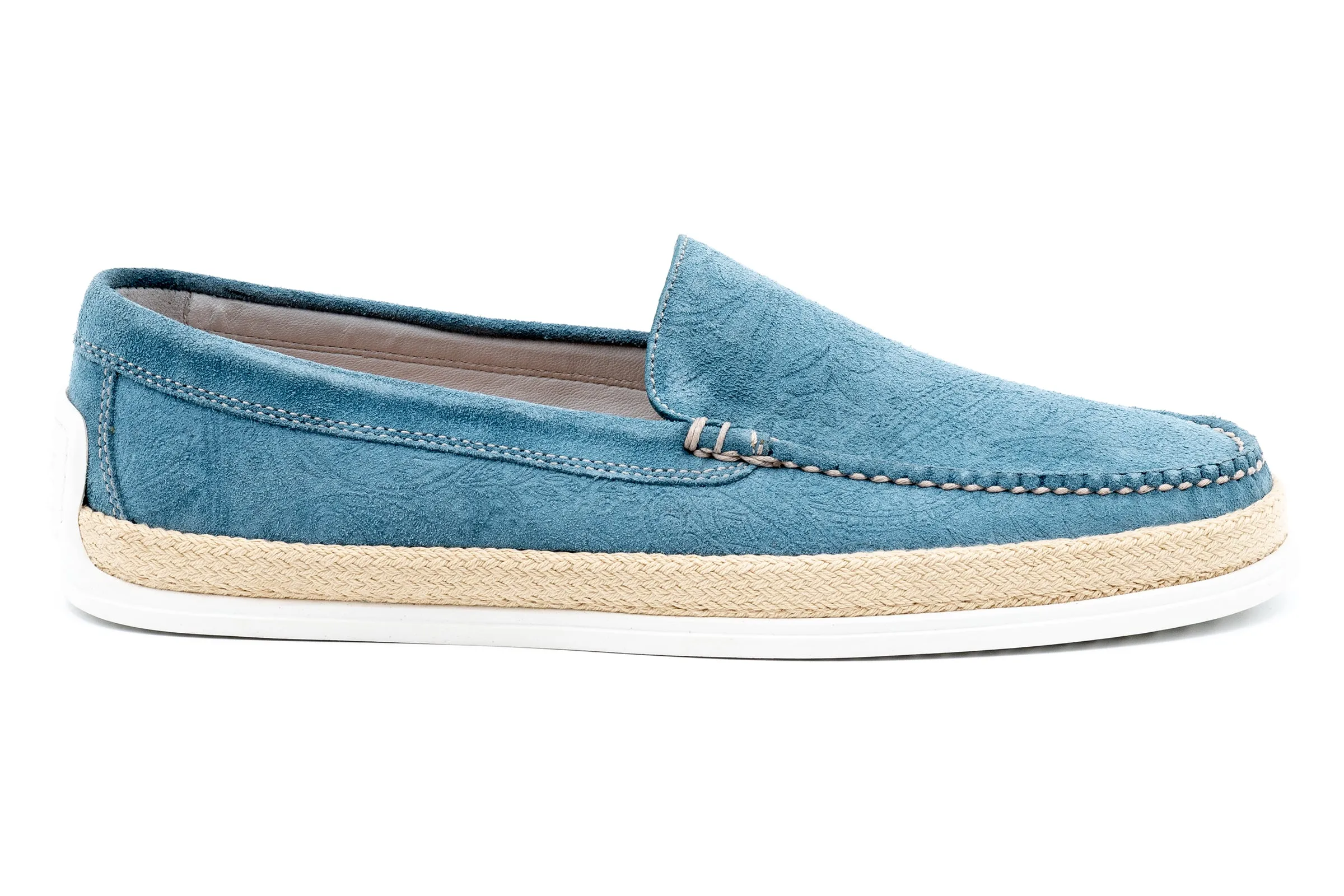 Watercolor Suede Venetian Loafers - Ocean