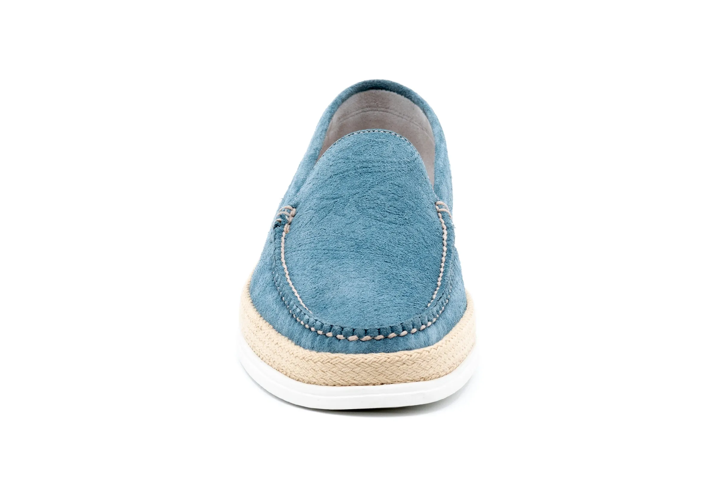 Watercolor Suede Venetian Loafers - Ocean