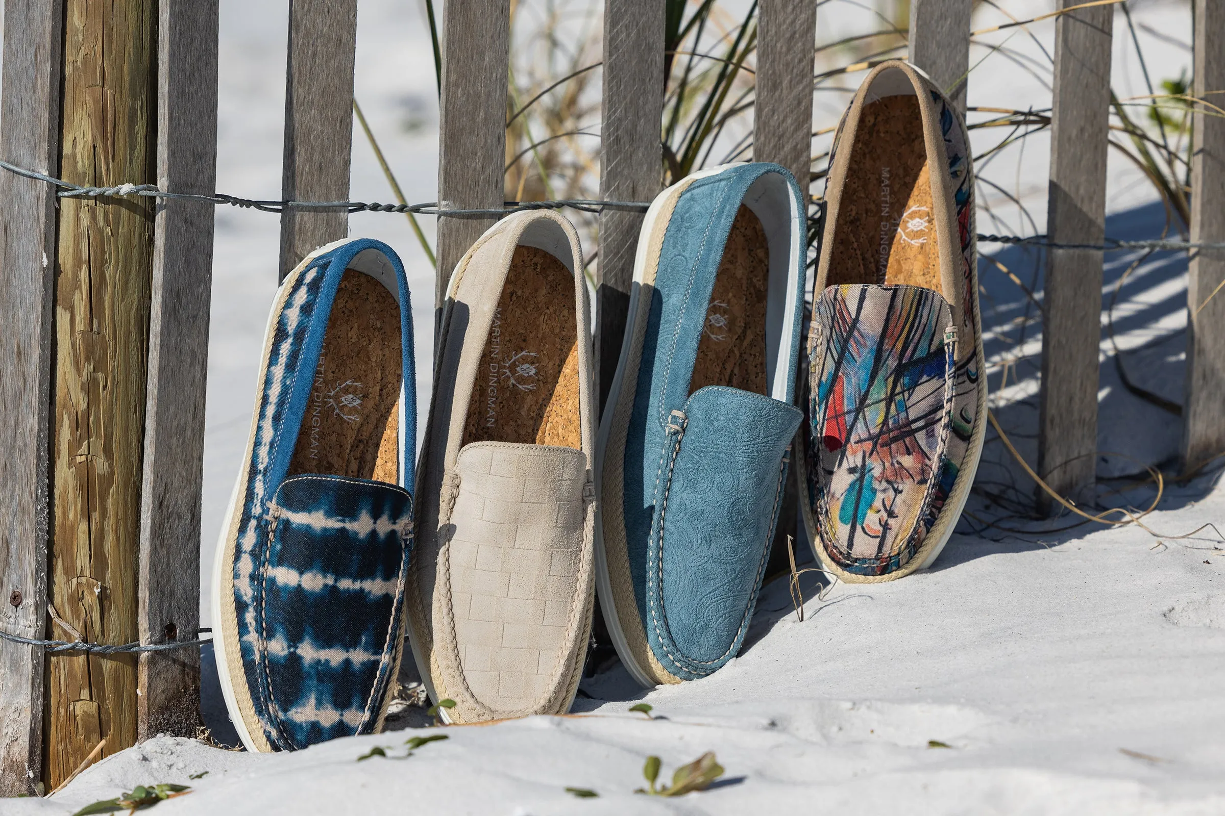 Watercolor Suede Venetian Loafers - Ocean