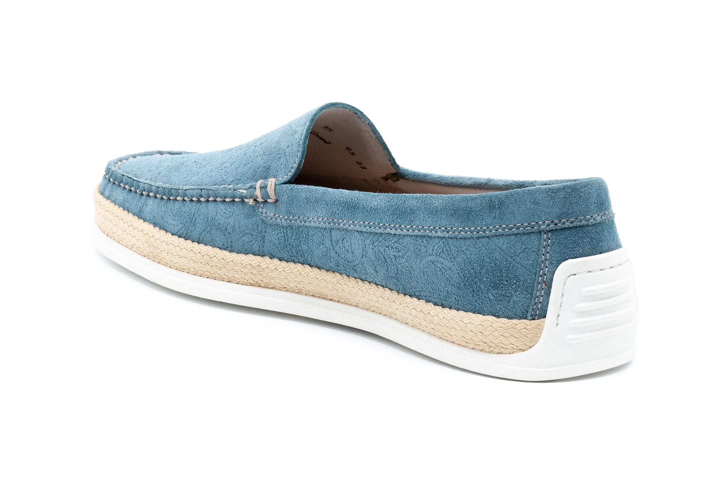 Watercolor Suede Venetian Loafers - Ocean