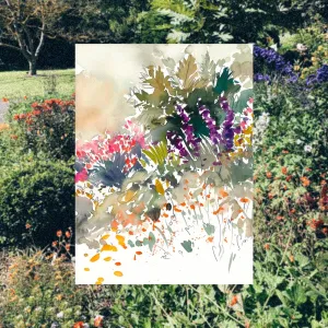 Watercolour at the Geelong Botanic Gardens - Summer