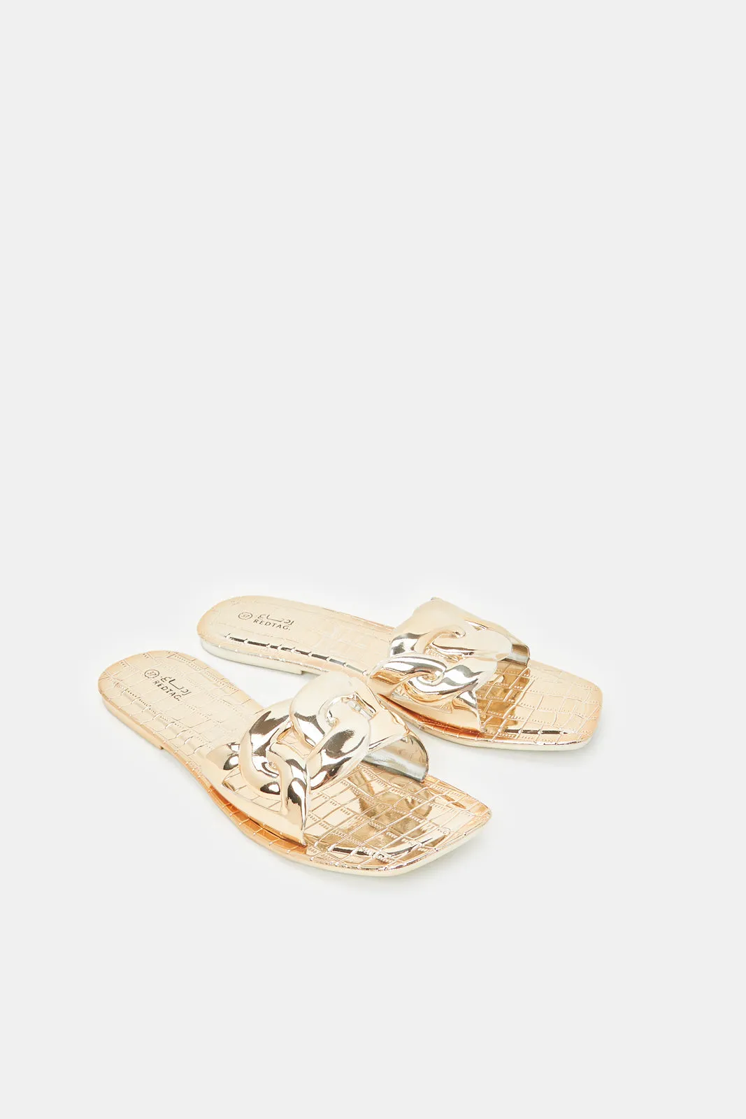 Women Gold Jelly Mule