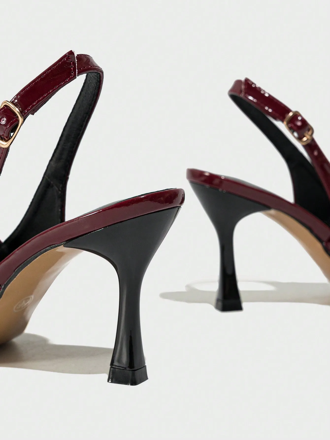 Women High Heel Single Shoes With Thin Heels, Pointed Toes, Multiple Buckle Straps And Back Straps