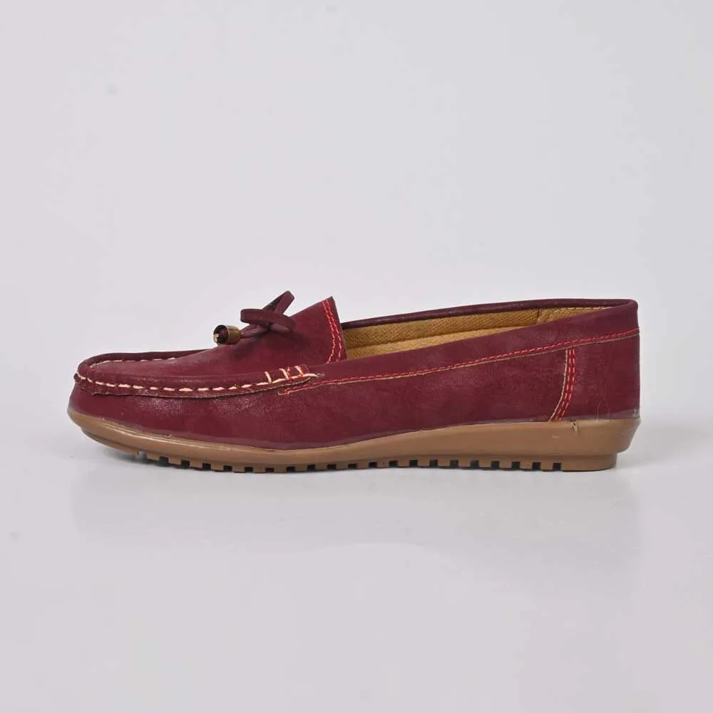 Women's Fancy Suede Atario Moccasin Shoes With Tassle