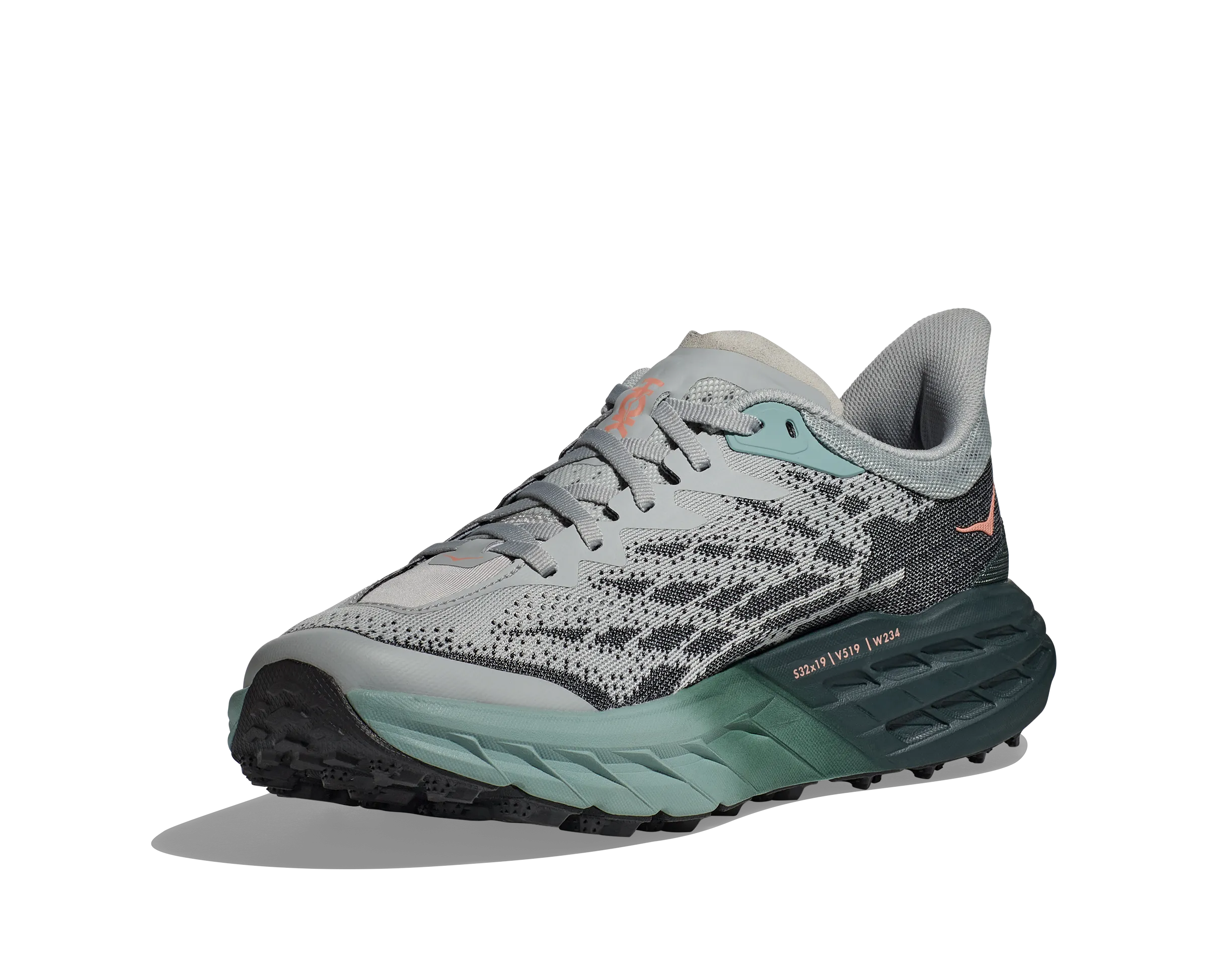 Women's Hoka Speedgoat 5 Color: Harbor Mist / Spruce