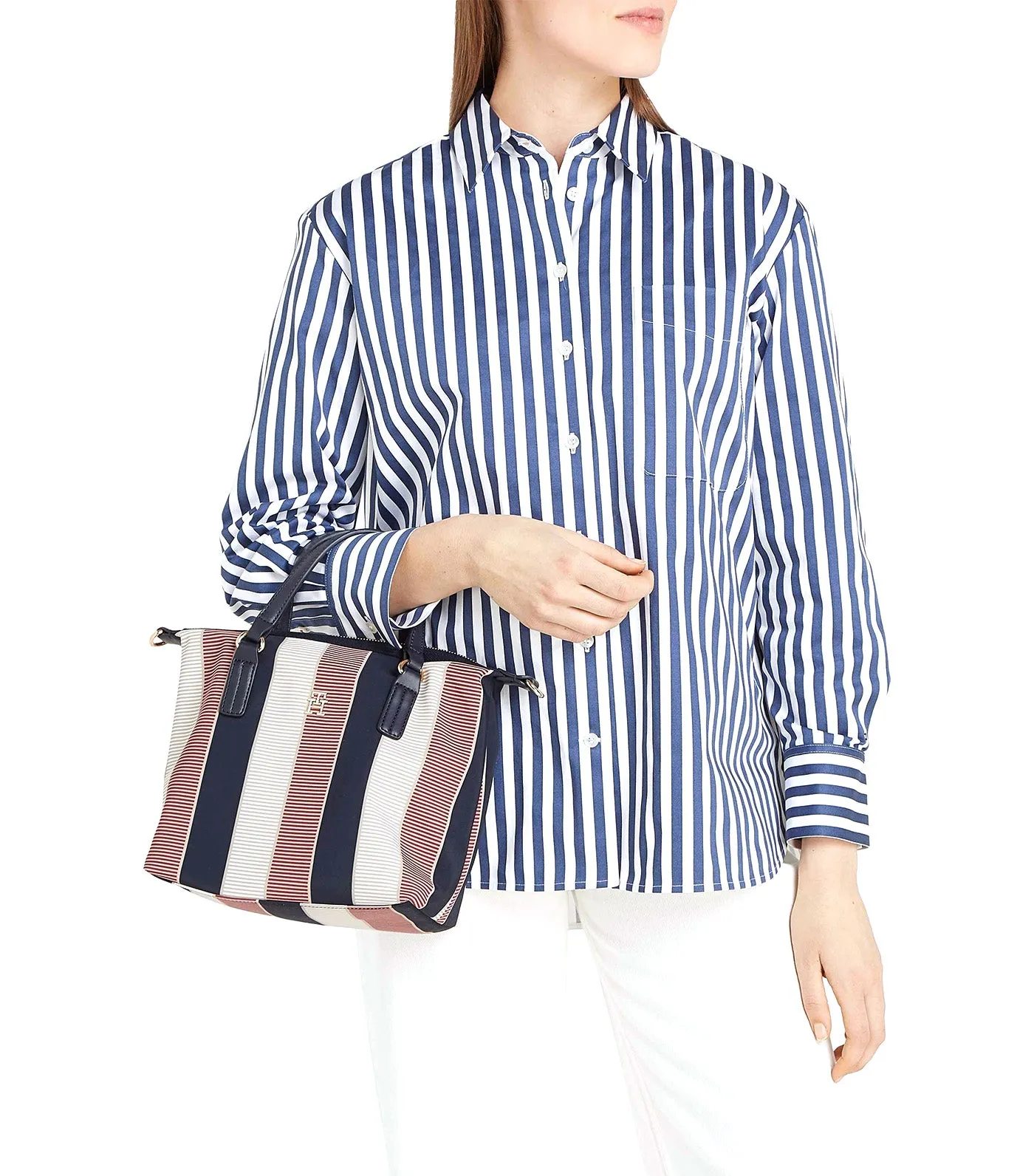 Women's Poppy Small Tote Stripe