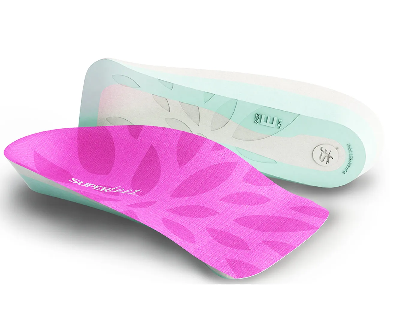 Womens Superfeet Me 3/4 Length Insoles Inserts Orthotics Arch Support Cushion