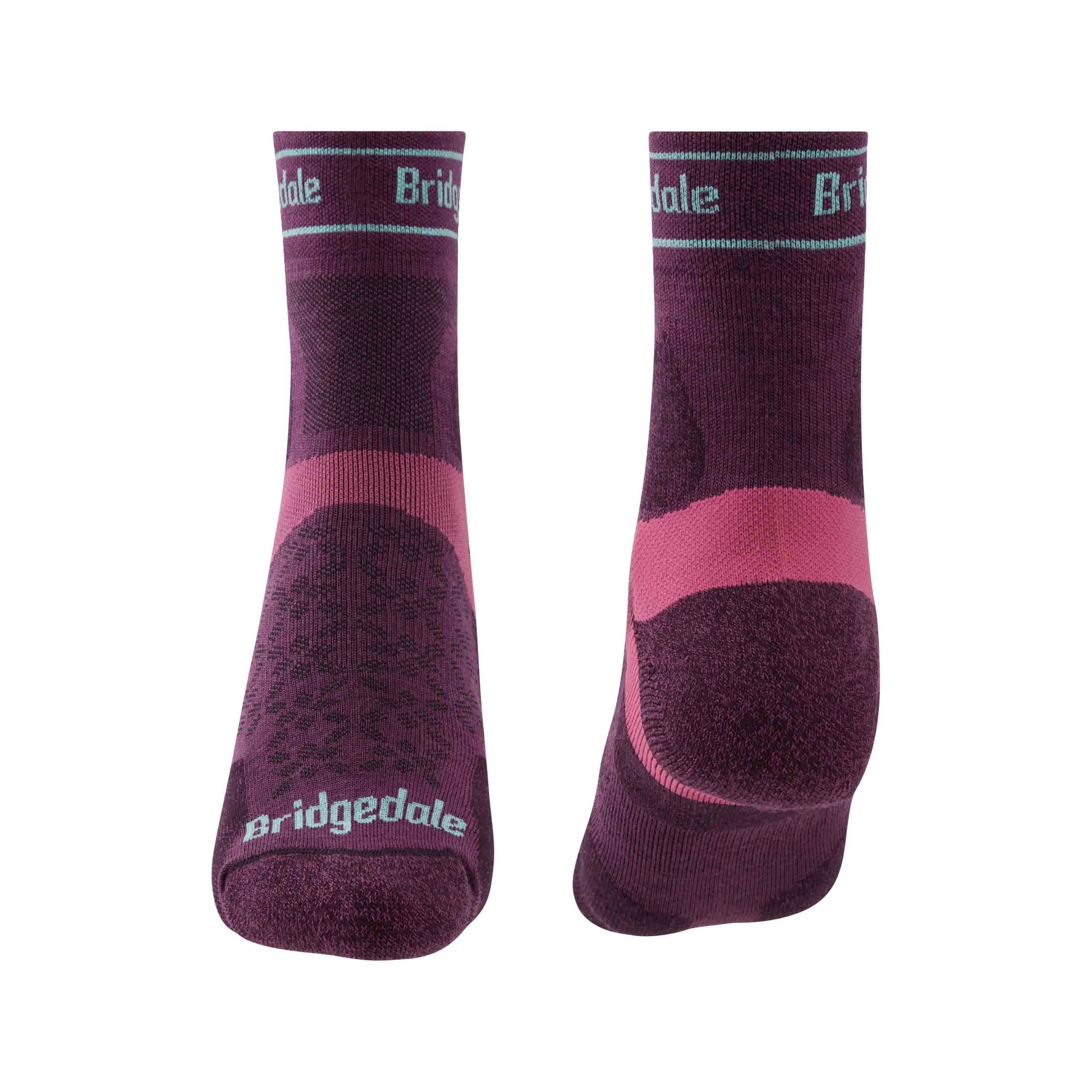 Womens Trail Run Ultra Light Merino T2 3/4 Socks