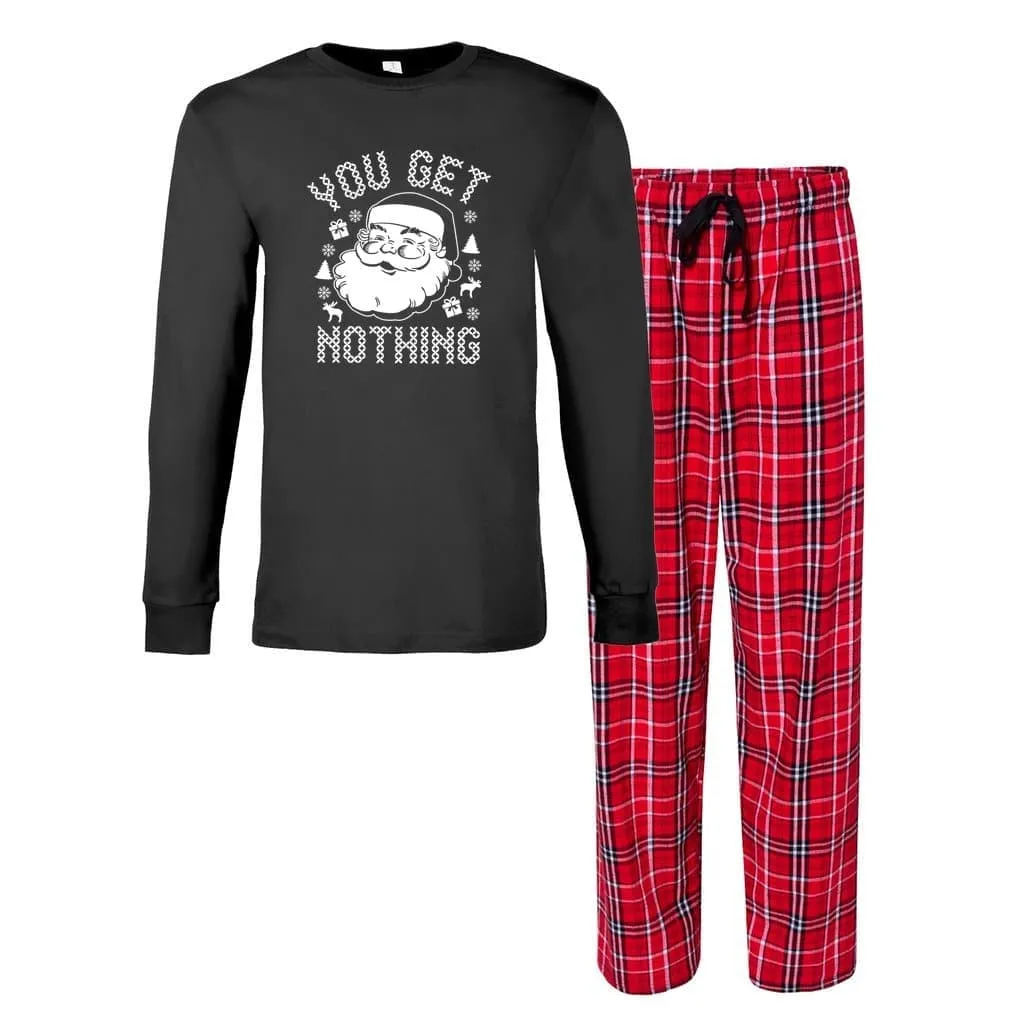 You Get Nothing Men's Matching Christmas Pajama Sets